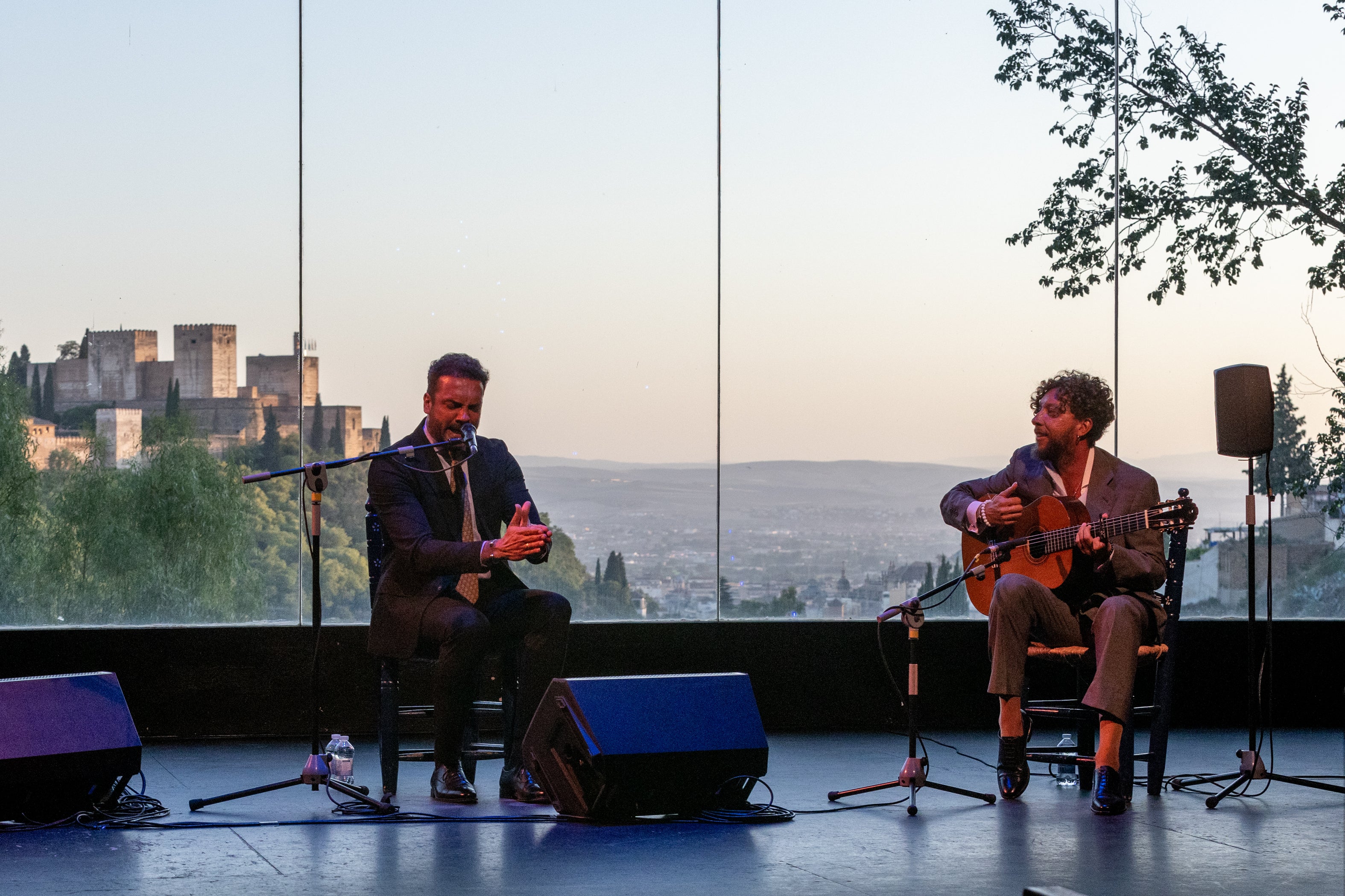 Jesús Méndez, ayer en plena actuación.