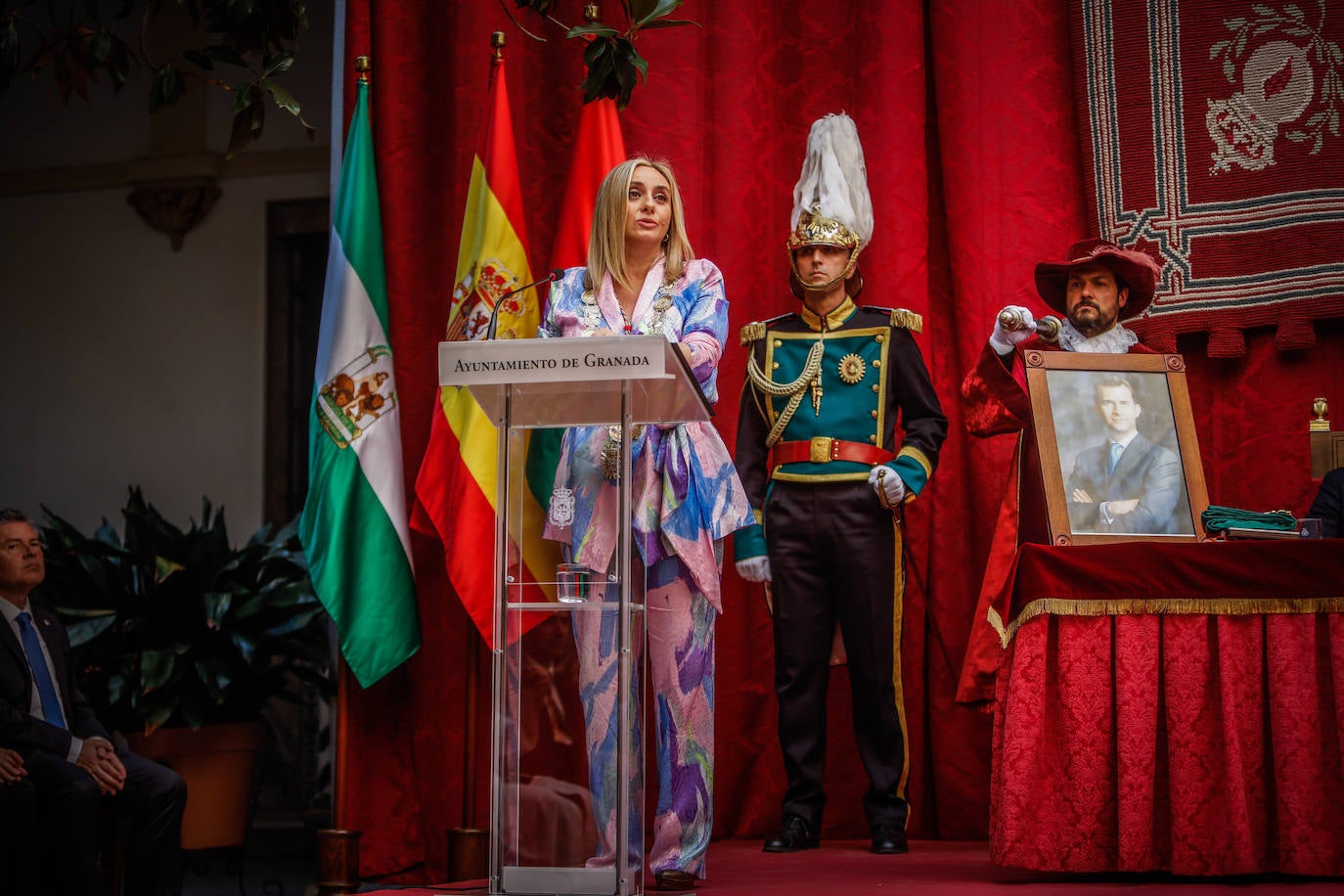 Marifrán Carazo en su toma de posesión, el día 17.