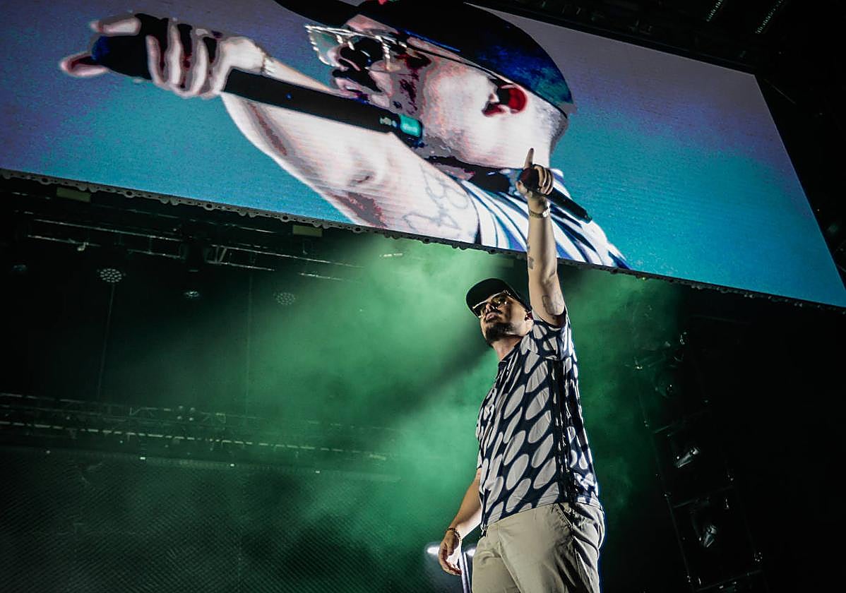 Dellafuente, durante su actuación en el festival Granada Latina.