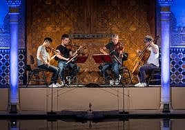 El Cuarteto Diotima, en la interpretación de 'Cuatro danzas', de Pedro Osuna.
