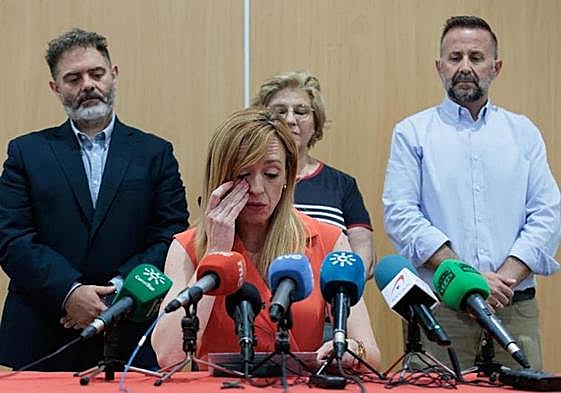 Berta Linares, en su comparecencia para anunciar que dejaba la política.