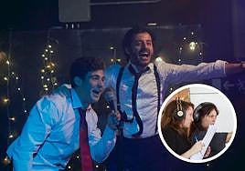 Jason Fernández y Javier Pereira, protagonistas de 'Elefante', con María José y Cristina Martín, Lasdelcine.