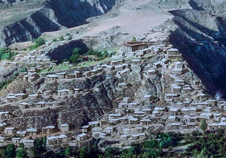 Recreación de cómo debió ser el poblado del Cerro de la Encina.