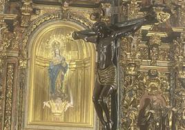 Imagen del Santo Cristo de la Escucha en el templo del convento de las Concepcionistas Franciscanas de Almería (Las Puras).