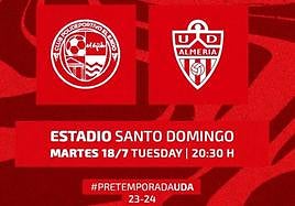 Así ha anunciado la UD Almería el amistoso en Santo Domingo (El Ejido).