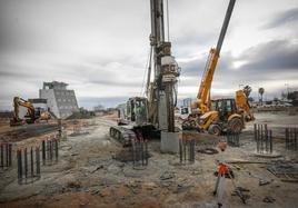 Obras en el edificio UGR-Dones, que estará acabado este año y será un complemento del laboratorio principal