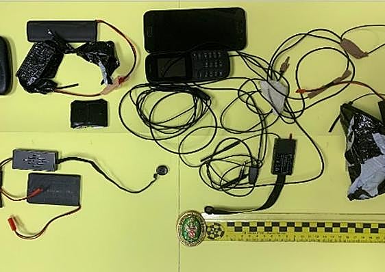 Los objetos incautados.