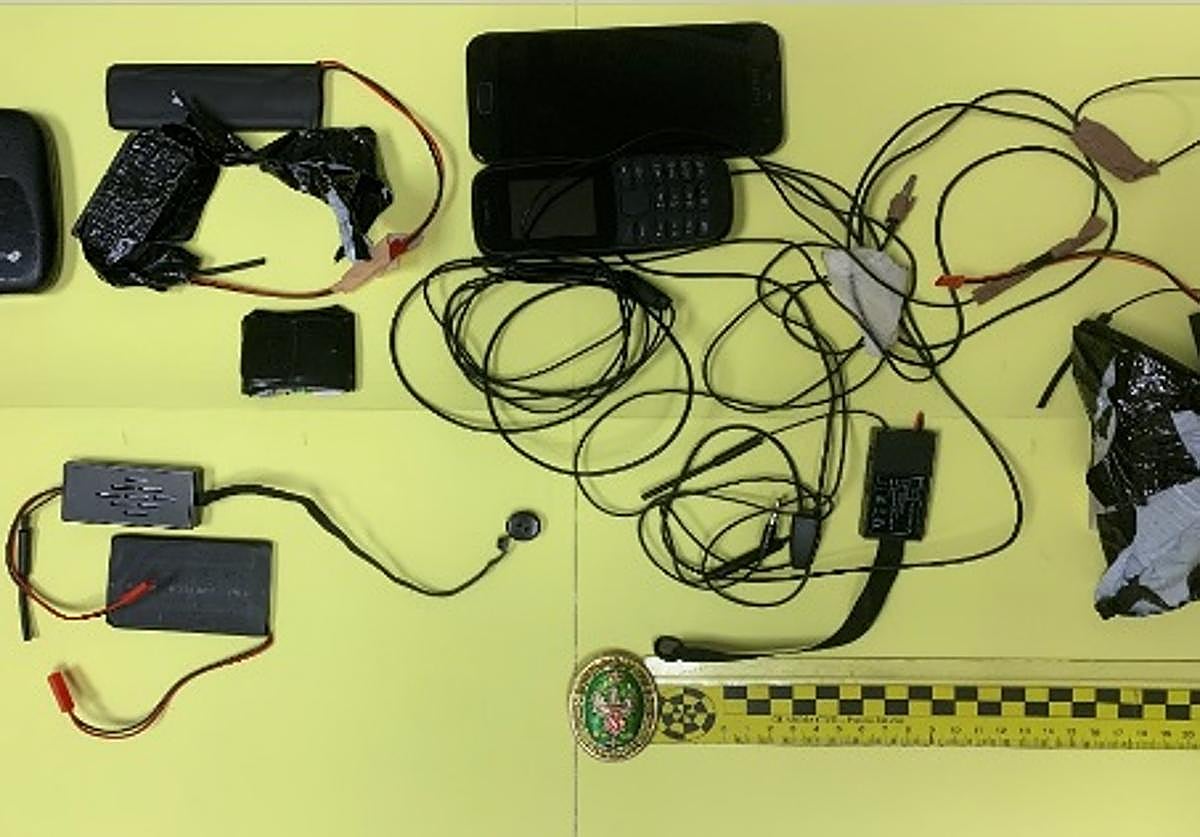 Los objetos incautados.