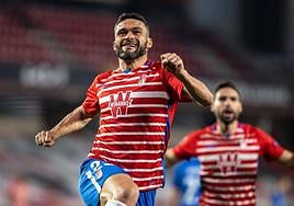 Jorge Molina, tras un gol suyo en la Europa League.