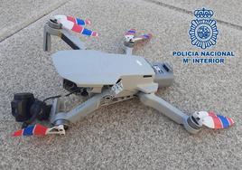 El dron que impactó con un mirador de San Nicolás.
