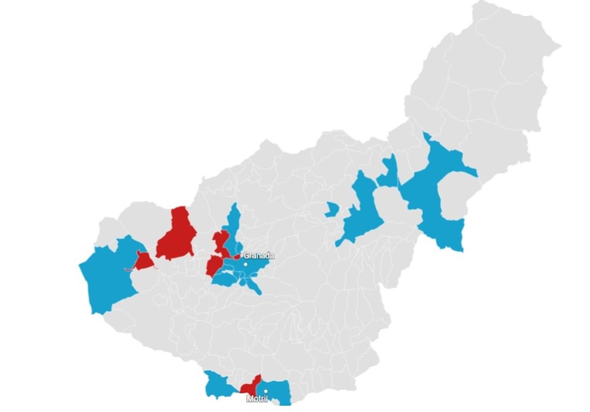 Así han votado los municipios granadinos con menos de 2.500 vecinos y los de más de 10.000
