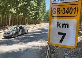 Lugar del accidente en Pinos Puente.