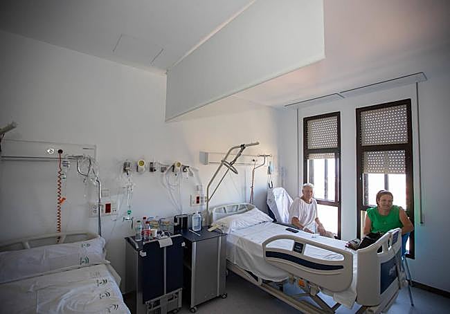 Habitación en el área de Hospitalización de Cirugía.