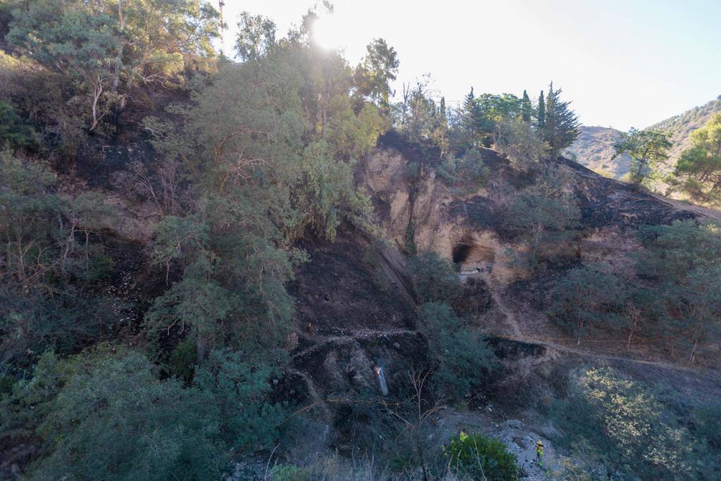 Las imágenes del incendio en el Sacromonte en Granada
