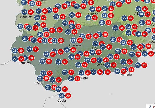 Previsión para este miércoles en Andalucía.