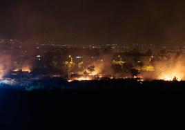 Incendio en la zona Norte de Granada.