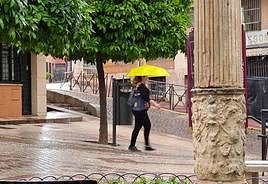 Lluvia en Jaén el pasado día uno de junio.