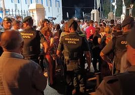 Efectivos de la Guardia Civil, durante los actos de la Aparición de la Virgen de la Cabeza.