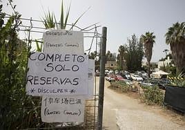 Aviso de aparcamiento en Almuñécar.