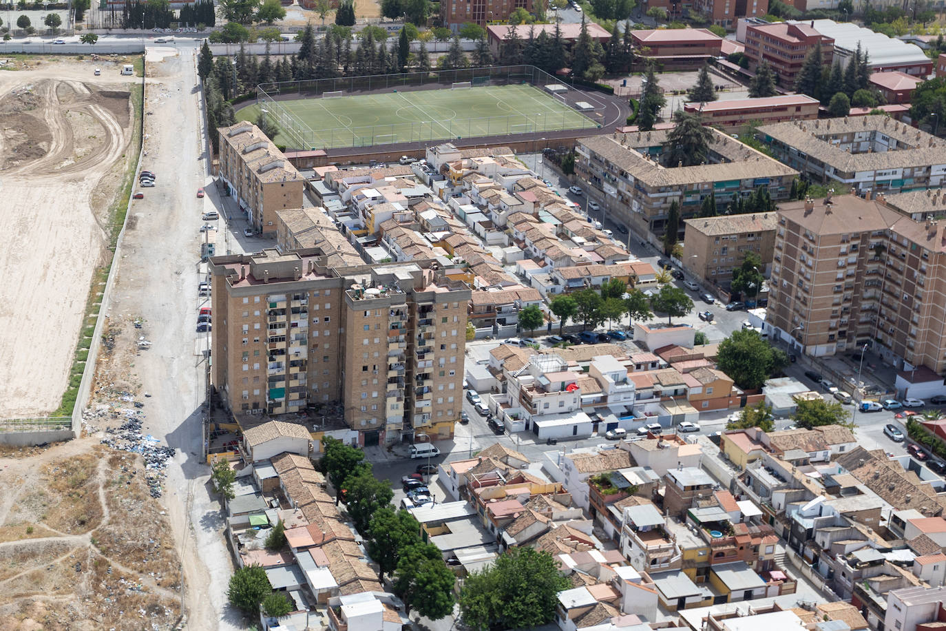 Granada, vista desde el helicóptero de la Guardia Civil