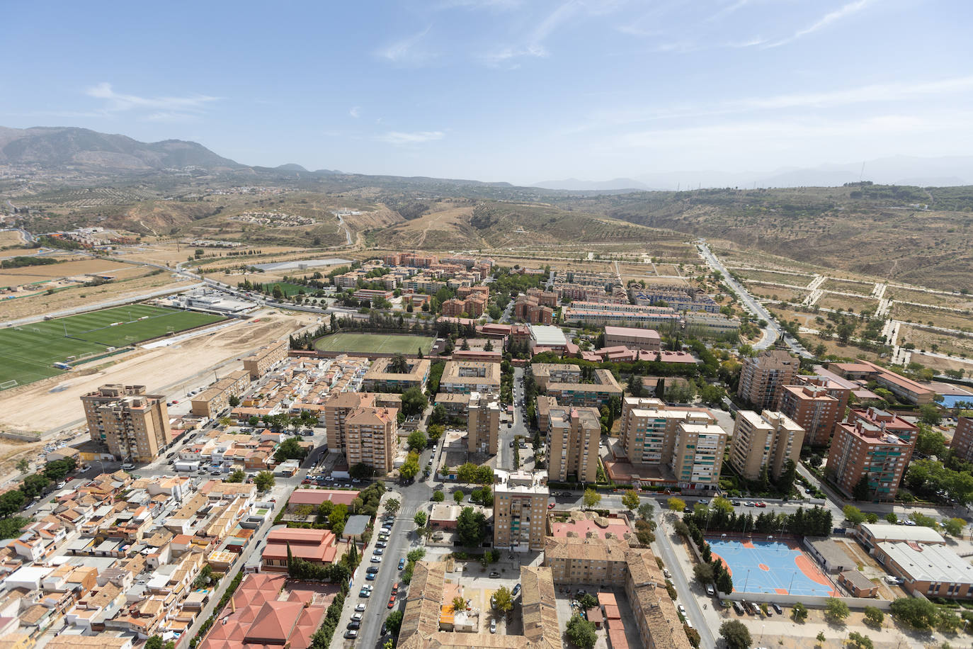 Granada, vista desde el helicóptero de la Guardia Civil