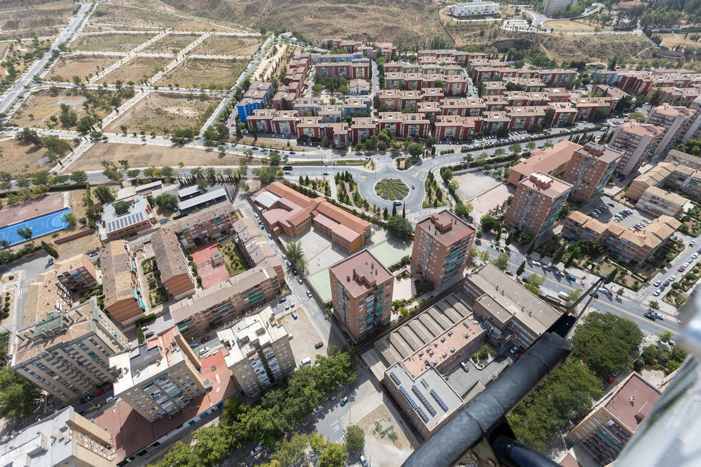 Granada, vista desde el helicóptero de la Guardia Civil