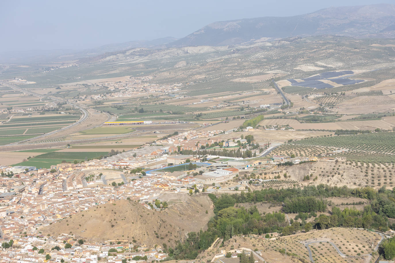 Granada, vista desde el helicóptero de la Guardia Civil