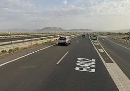 A-44 a la altura de Vegas del Genil, donde se ha producio el accidente