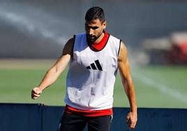 Puertas, durante un entrenamiento.