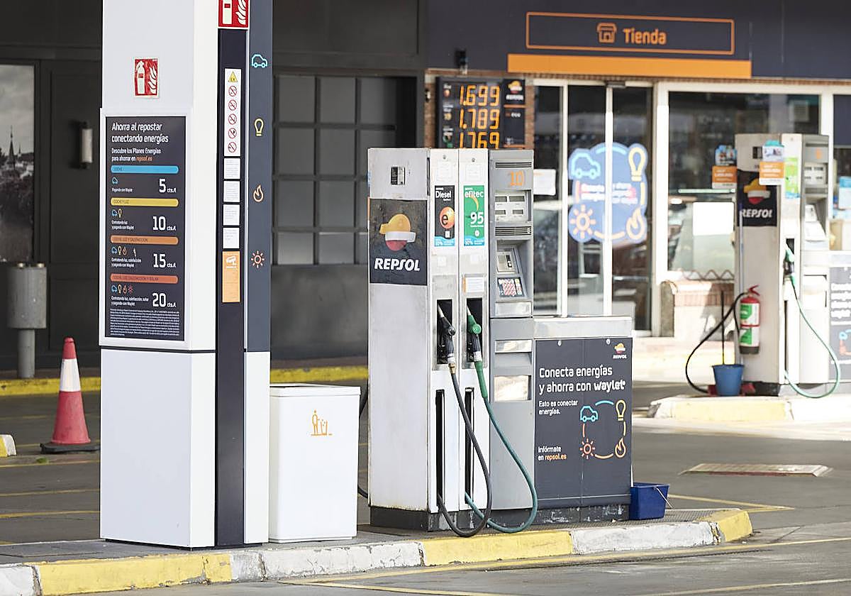 Surtidores de una gasolinera este mes de agosto.