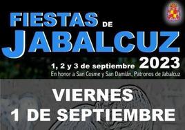 Cartel anunciador de las fiestas de Jabalcuz.