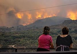 El fuego de Los Guájares.