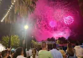 Fuegos artificiales para poner fin a la Real Feria de San Agustín 2023.