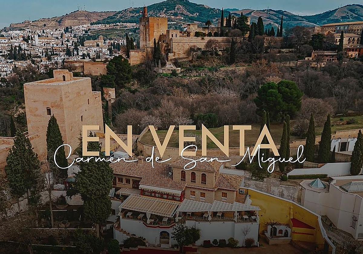 El Carmen de San Miguel con la Alhambra de fondo.