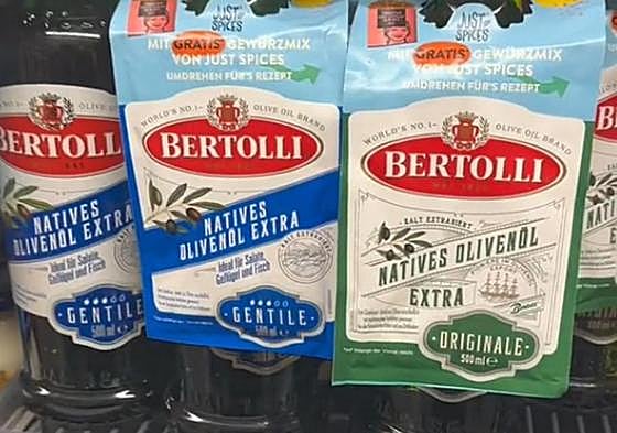Aceite de oliva en un supermercado de Alemania.