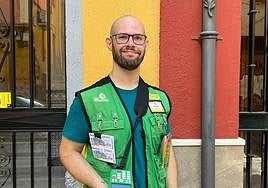 Samuel Segovia, vendedor de la ONCE que ha repartido el premio en Granada