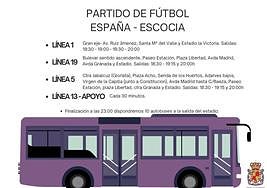 Líneas especiales durante la jornada de hoy.