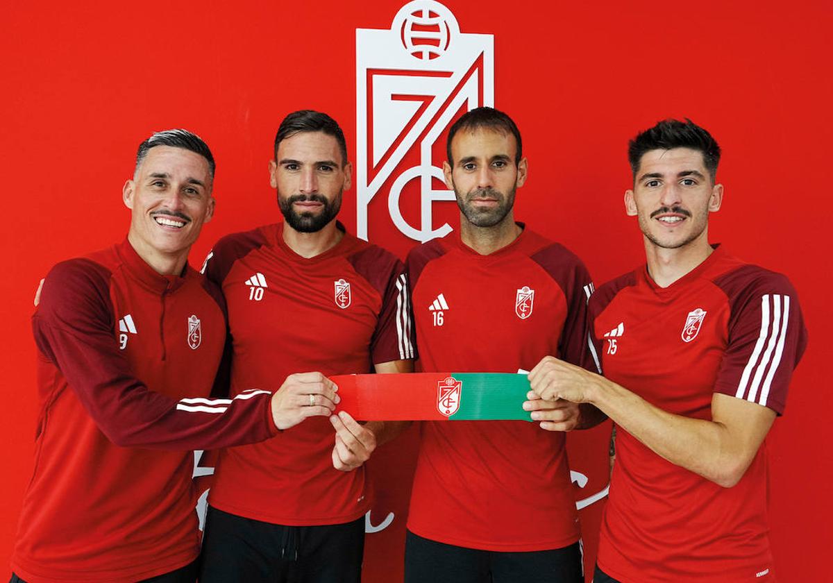 José Callejón, Antonio Puertas, Víctor Díaz y Carlos Neva, capitanes del Granada.