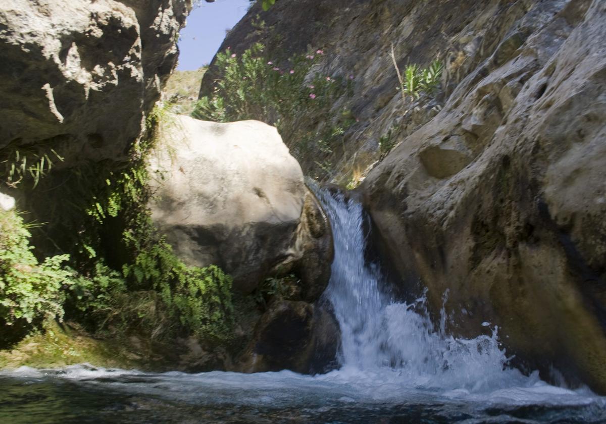 Cascada dentro de la ruta de Río Verde