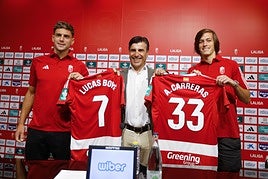 Momento de la presentación de los últimos fichajes del Granada