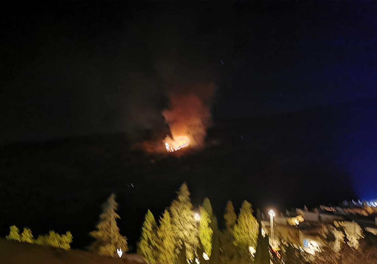 Fuego en Pampaneira esta pasada noche