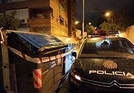 La Policía Nacional, en el lugar del crimen.