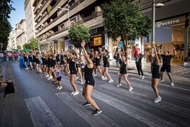 Animación en la calle Recogidas durante la celebración del Día Sin Coche.