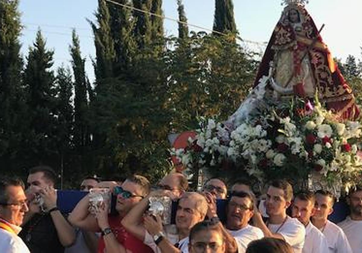 Recorrido de la procesión con la Virgen.