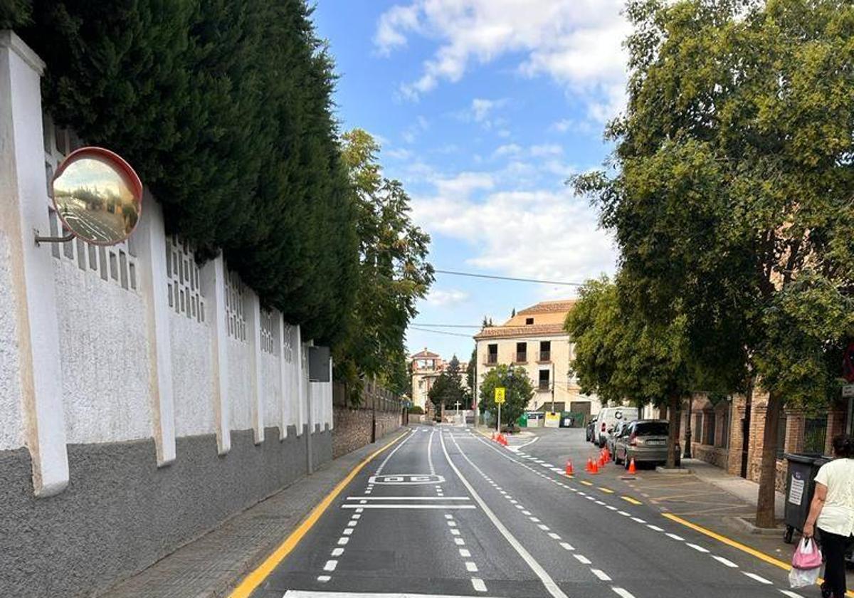 Una de las vías del Área Metropolitana que se ha convertido en 'ciclocalle'.