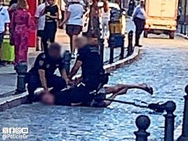 Momento de la detención.