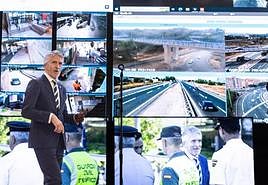 El ministro Marlaska, esta mañana en Granada.