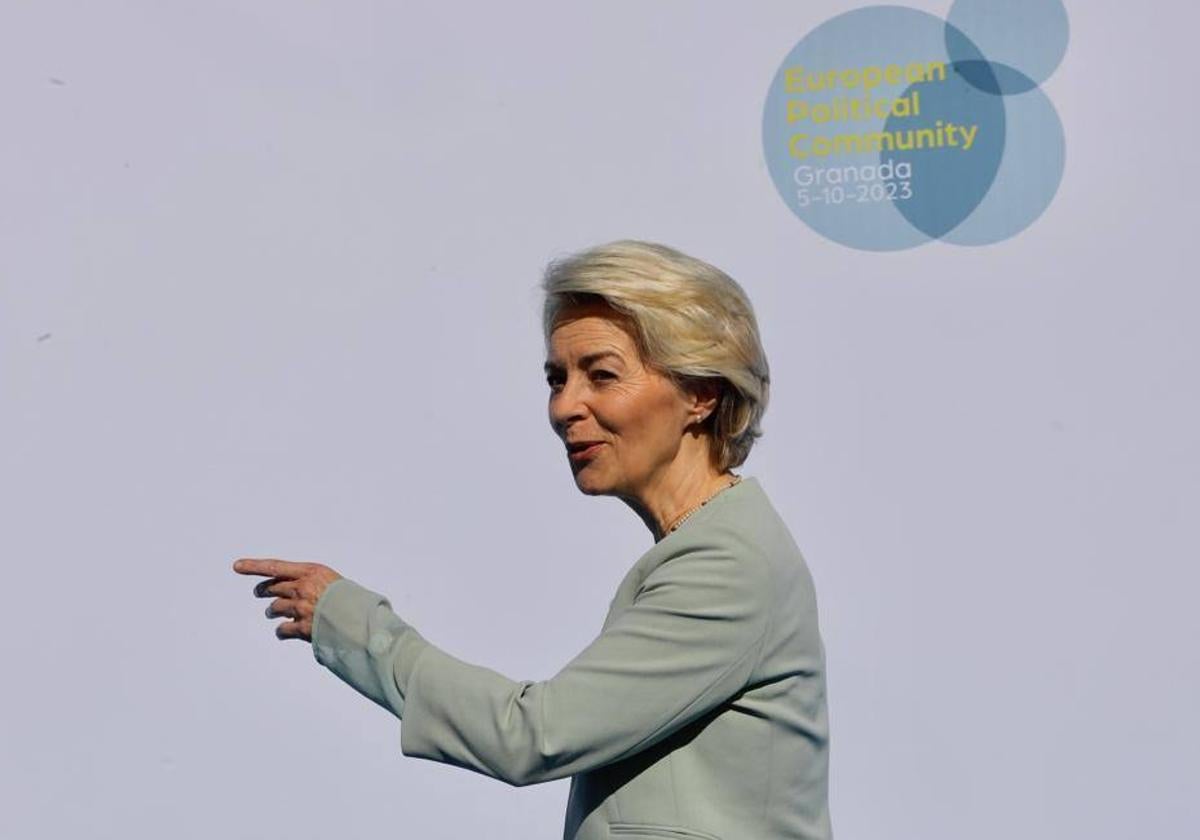 Ursula von der Leyen, durante su visita a la capital granadina.