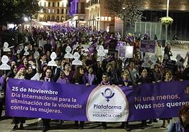 Manifestación en Málaga en contra de la violencia machista.
