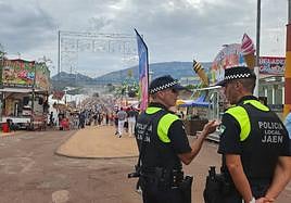 Equipo de seguridad de la Policía Local, en el recinto ferial.